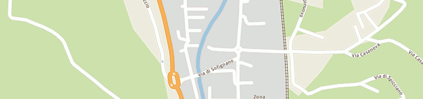 Mappa della impresa filatura sara a VAIANO