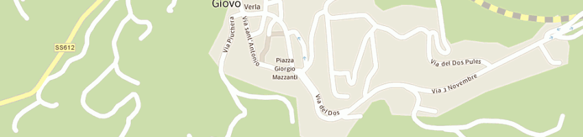 Mappa della impresa poste italiane a GIOVO