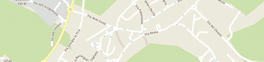 Mappa della impresa ristorante osteria la gramola a TAVARNELLE VAL DI PESA