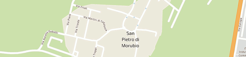 Mappa della impresa trattoria al borgo di caucchioli lucia a SAN PIETRO DI MORUBIO