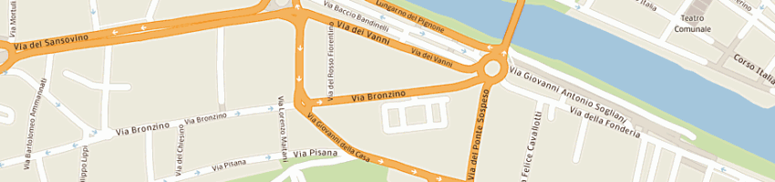 Mappa della impresa carrozzeria del sole snc c a FIRENZE