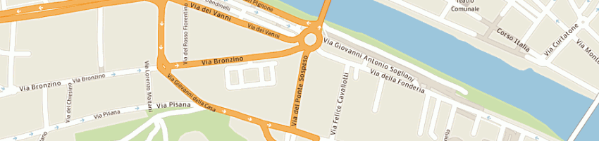 Mappa della impresa magazzini al pignone di gambacciani mangini e c snc a FIRENZE