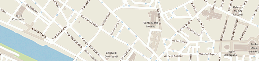 Mappa della impresa pensione margaret di santeramo anna maria e c snc a FIRENZE