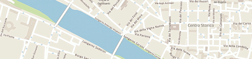 Mappa della impresa galleria masini sas a FIRENZE