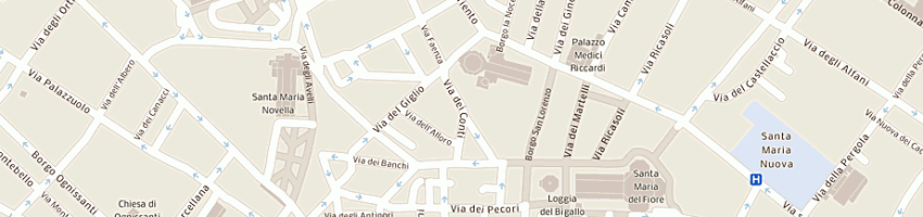 Mappa della impresa secla di naldini gina e c sas a FIRENZE