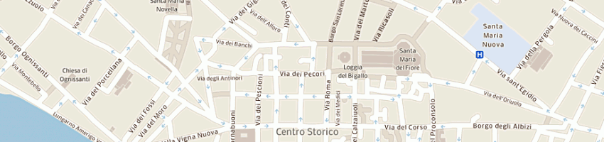Mappa della impresa casa dei tessuti sas a FIRENZE