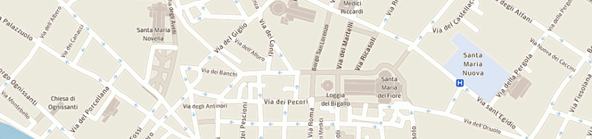 Mappa della impresa gilardini calzature srl a FIRENZE