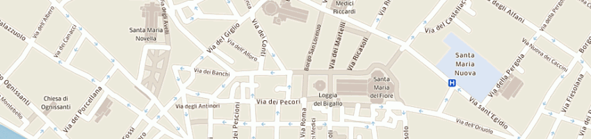 Mappa della impresa calzaiuoli leather factory sas di asmar manuel camille e c a FIRENZE