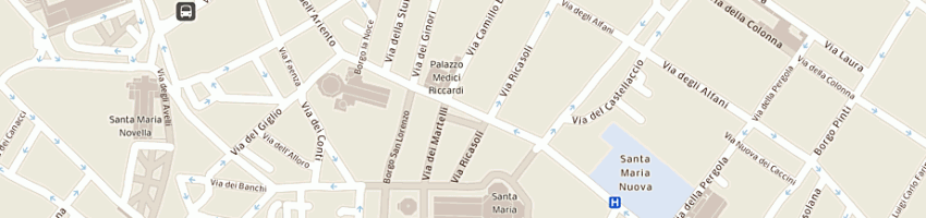 Mappa della impresa calamai gadget e baci a FIRENZE