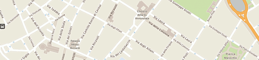 Mappa della impresa boncristiani fausto sas di fausto boncristiani e c a FIRENZE