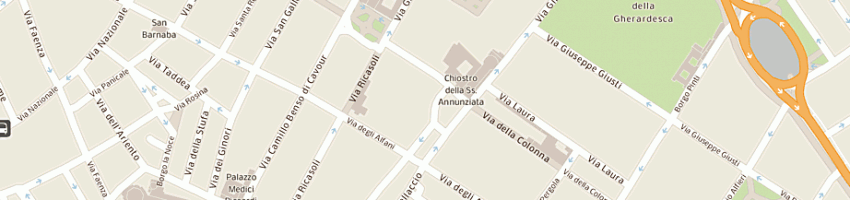 Mappa della impresa albergo loggiato dei serviti a FIRENZE