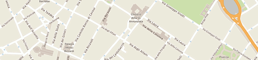 Mappa della impresa albergo le due fontane (srl) a FIRENZE