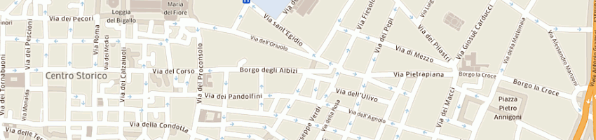 Mappa della impresa a piedi nudi nel parco a FIRENZE