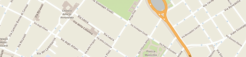 Mappa della impresa oreria di rinaldi e poggi a FIRENZE