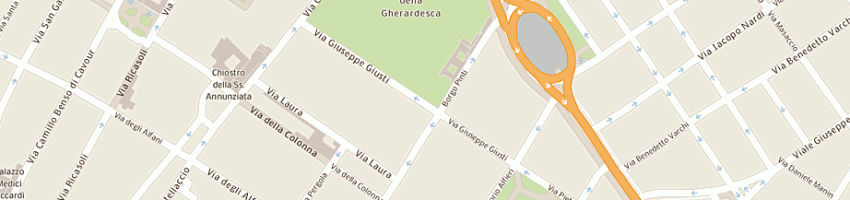 Mappa della impresa giusti 22 a FIRENZE