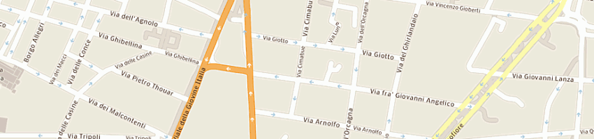 Mappa della impresa tipografia ammannati a FIRENZE