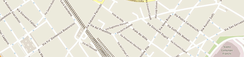 Mappa della impresa alimentari moschini a FIRENZE