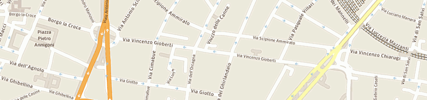 Mappa della impresa pelletterie gioberti di mariotti simona e c sas a FIRENZE