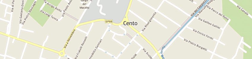 Mappa della impresa cento rappresentanze di gianni borghi e c - societa' in nome collettivo a CENTO