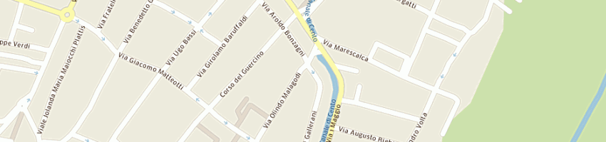 Mappa della impresa pescheria dal comacchiese a CENTO