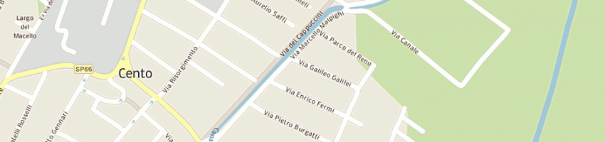 Mappa della impresa alberghini giuseppe a CENTO