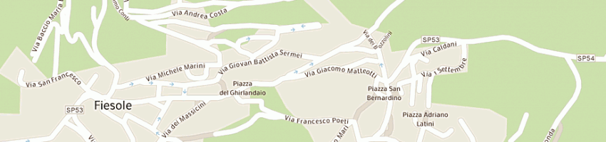 Mappa della impresa carrozzeria etrusca a FIESOLE
