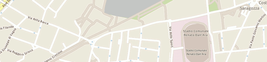Mappa della impresa bologna center srl a BOLOGNA