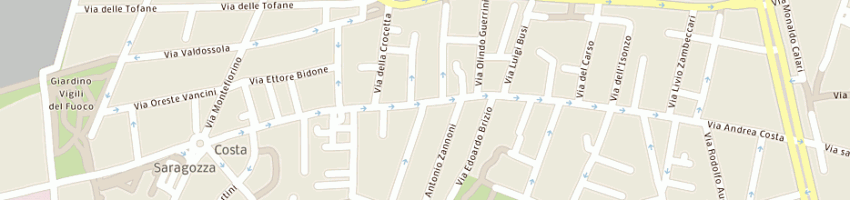 Mappa della impresa farmacia madonna della guardia a BOLOGNA