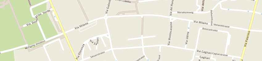 Mappa della impresa atesina societa' ginnastica a BOLZANO