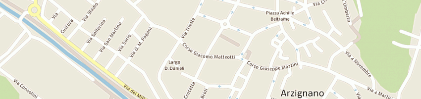 Mappa della impresa unita' locale socio sanitaria n5 a ARZIGNANO