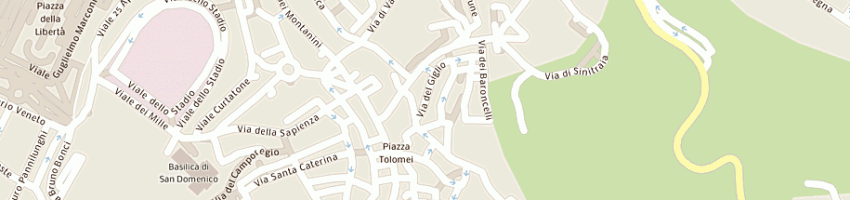 Mappa della impresa radio centrale a SIENA