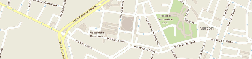 Mappa della impresa poliambulatorio diagnostico corbelli srl a BOLOGNA