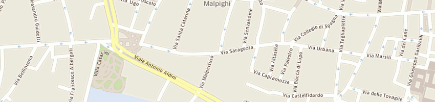 Mappa della impresa bar corner tabacchi a BOLOGNA