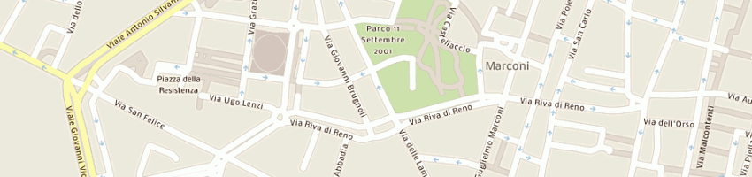 Mappa della impresa sesamo snc di carlotti anna e monari deanna a BOLOGNA