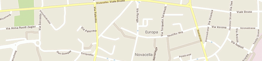 Mappa della impresa vetreria adige di pelliciardi g a BOLZANO