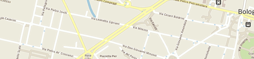 Mappa della impresa autocarrozzeria dueffe snc di fenara roberto e luciano a BOLOGNA