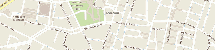 Mappa della impresa studio lenzi e associati a BOLOGNA