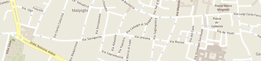 Mappa della impresa reale collegio di spagna a BOLOGNA