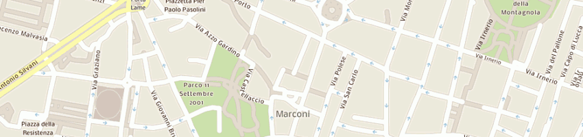 Mappa della impresa centro clinico ortopedico srl a BOLOGNA