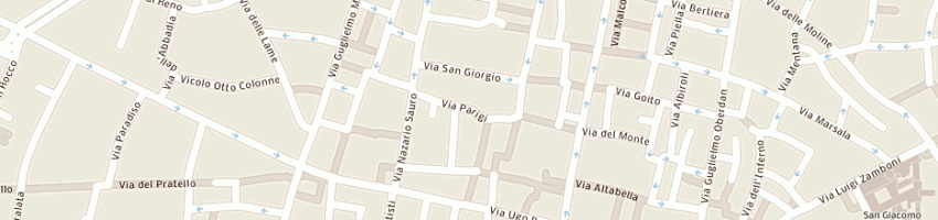 Mappa della impresa circolo culturale l'occhio privato a BOLOGNA