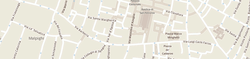 Mappa della impresa chiesa di san giovanni battista dei celestini a BOLOGNA