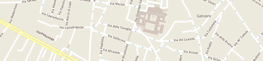 Mappa della impresa palestra open g a BOLOGNA
