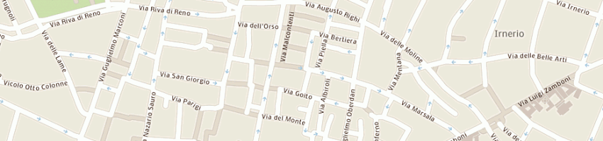 Mappa della impresa opera pia dei poveri vergognosi ed aziende unite a BOLOGNA