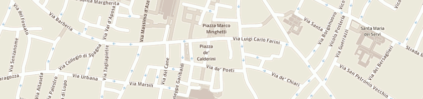 Mappa della impresa centrobanca-banca centrale di credito popolare spa a BOLOGNA