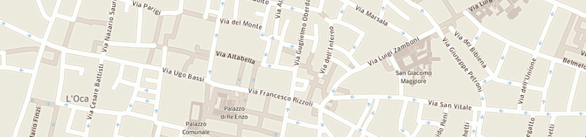 Mappa della impresa farmacia oberdan di marre' cesare a BOLOGNA