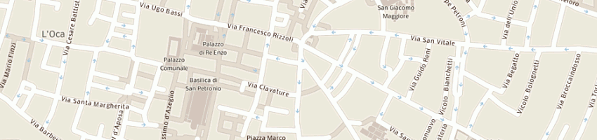 Mappa della impresa zinelli - dal 1937 a BOLOGNA