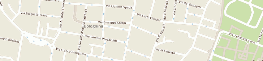Mappa della impresa laboratorio odontotecnico di righini a- dall'aglio s e righini e snc a BOLOGNA