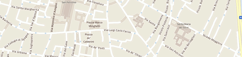 Mappa della impresa sf iniziative srl a BOLOGNA