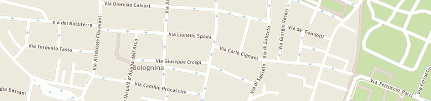 Mappa della impresa ca' de' fiori sdf di festi a e c a BOLOGNA