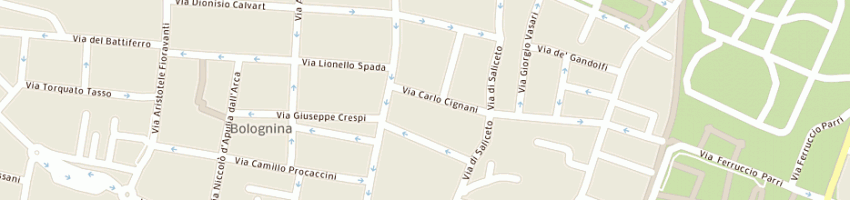 Mappa della impresa ceneri roberto a BOLOGNA